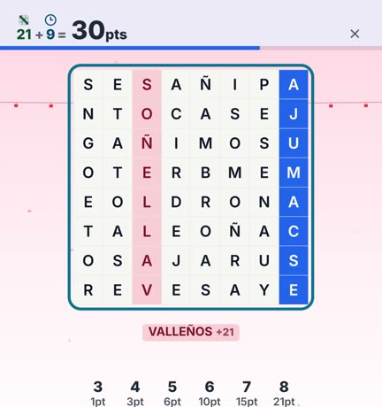 Gameplay of Letra